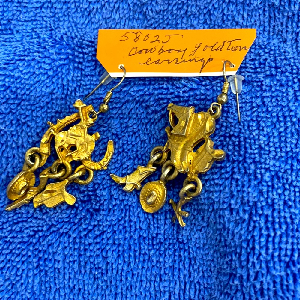 Vintage cowgirl dangle earrings